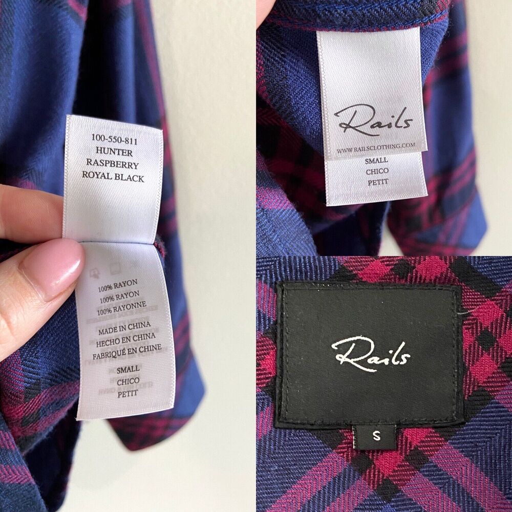 Rails Hunter Button Down In Raspberry, Royal & Bl… - image 6